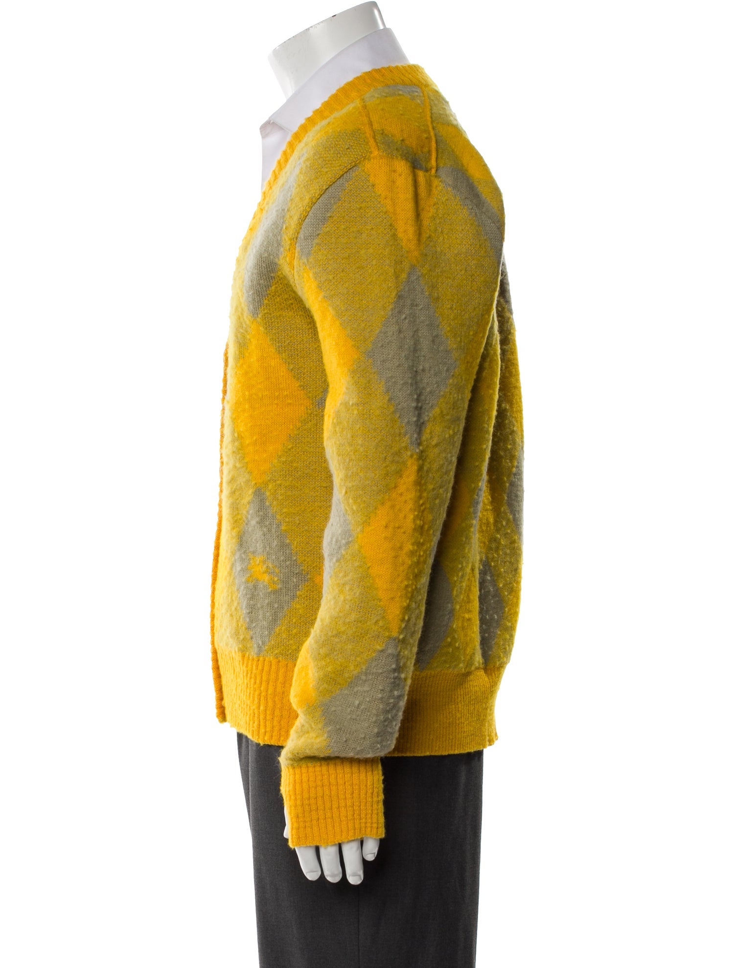 Burberry Wool Plaid Print Sweater